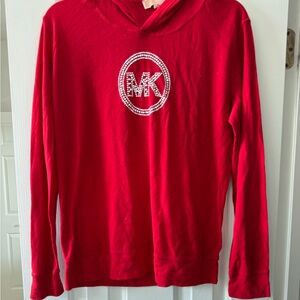 Michael Kors Vibrant Red Hoodie Top